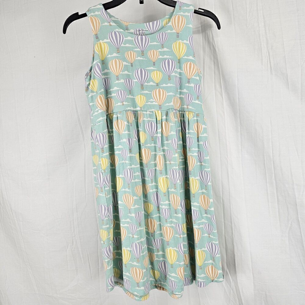 Sweet Bamboo Crescent Moon Dress In Hot Air Balloon Print Girls Size 10